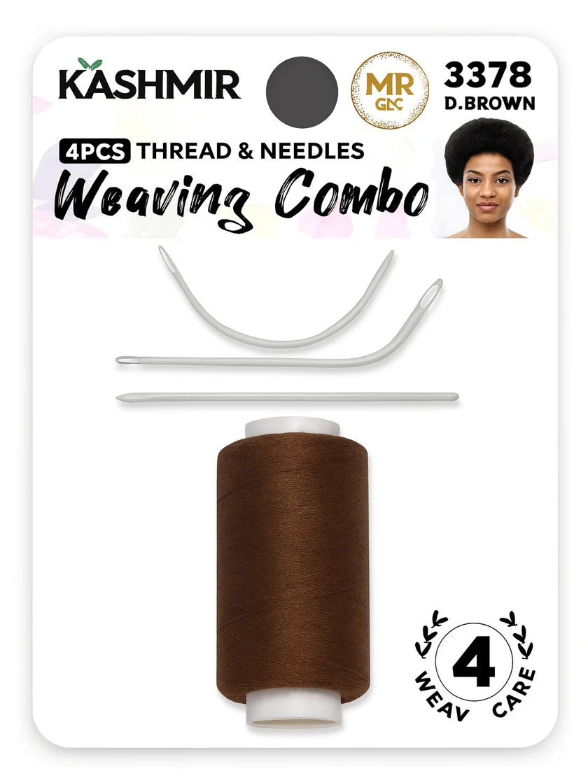 4Pcs Weaving Combs And DarkBrown Thread Set 3378