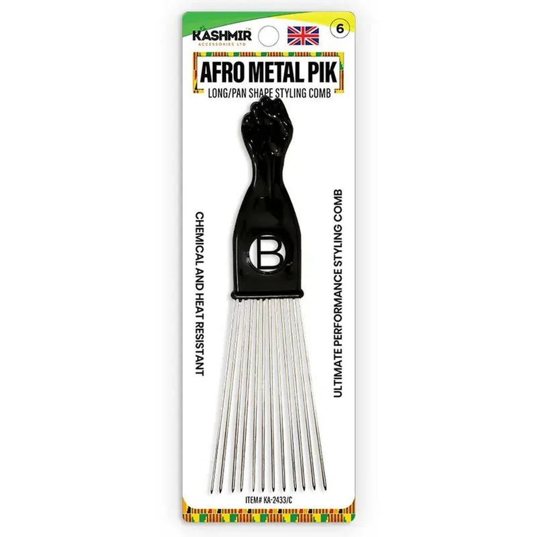 PROFESSIONAL AFRO METAL STYLING PICK FOR CURLY & TEXTURED HAIR - 2433