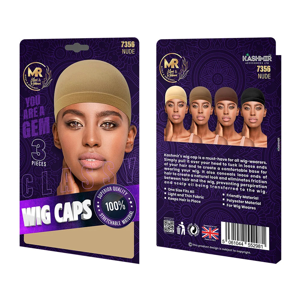 Classy Wig Caps Nude 3 Pieces - 7356