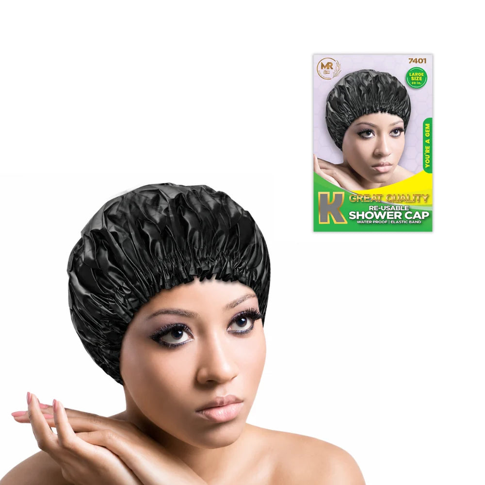 Reusable Shower Caps Large Black – 7401