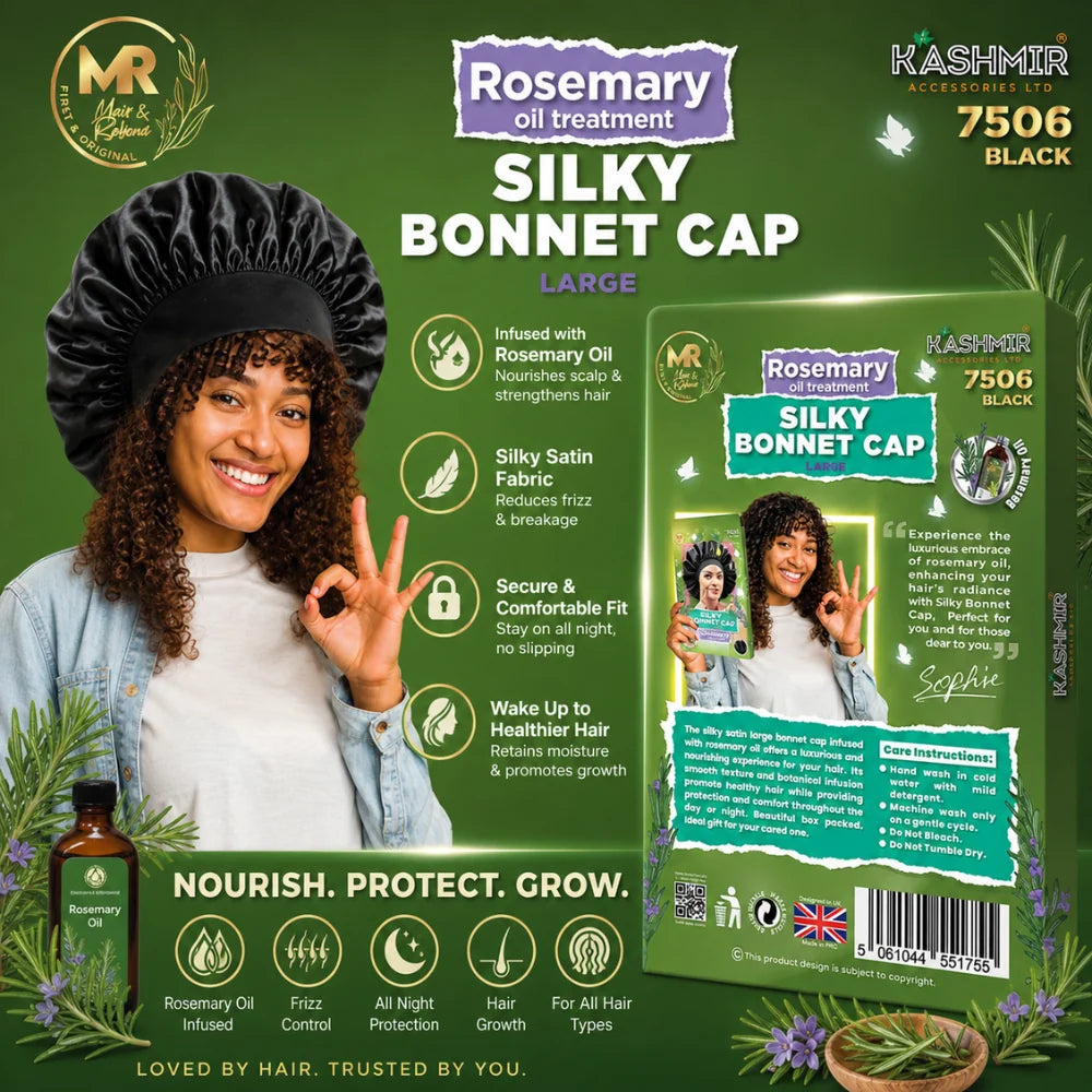 Rosemary Oil Treatment Babies Under 5 Silky Bonnet Black - 7500