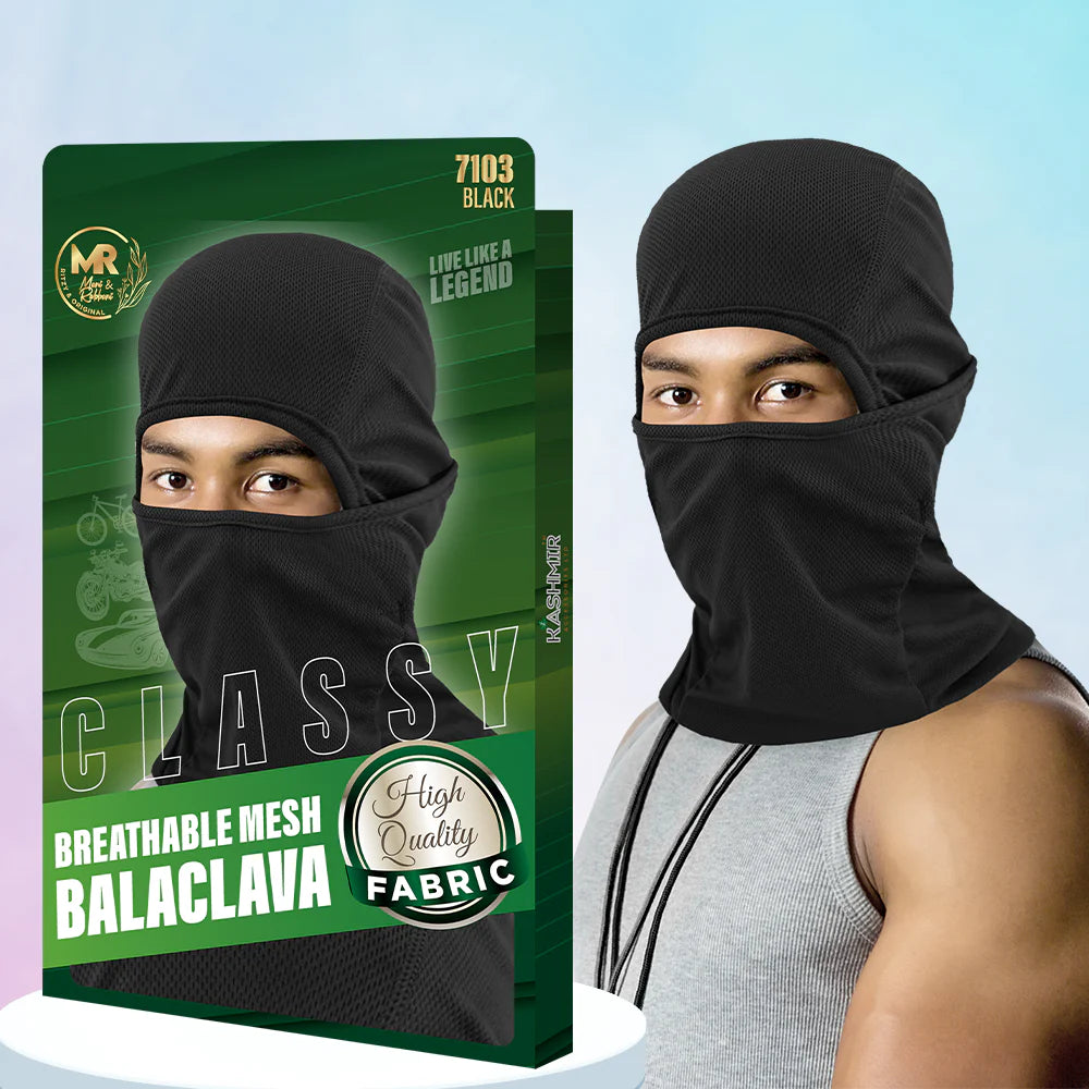 Classy Breathable Mesh Balaclava Black - 7103