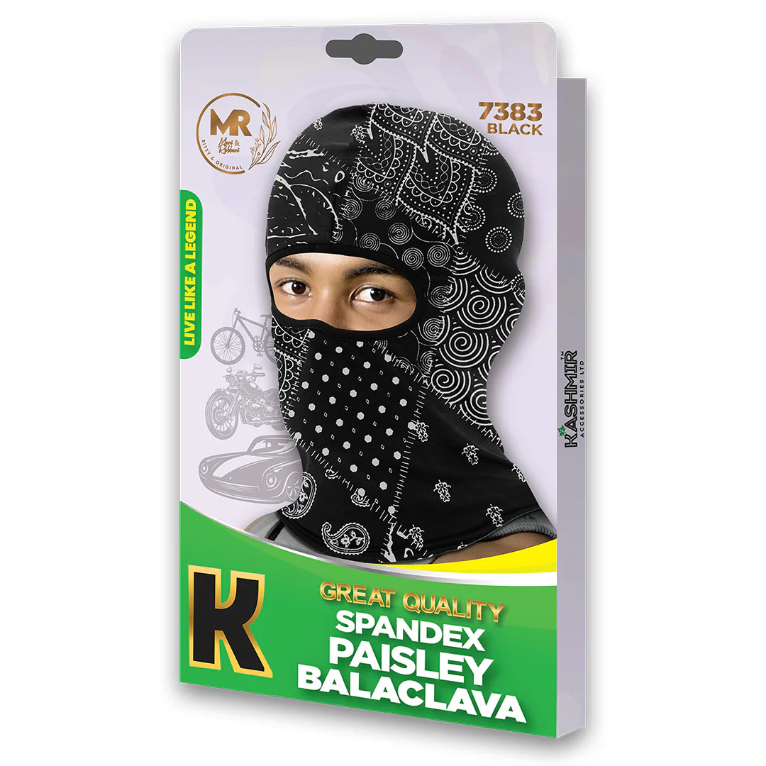 Great Quality Spandex Paisley Balaclava - 7383