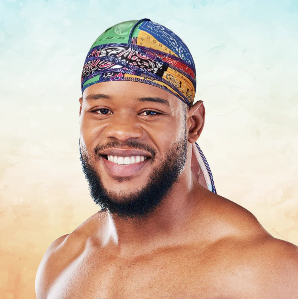 Classy Spandex Paisley Durag High Quality Fabric Mix - 7384