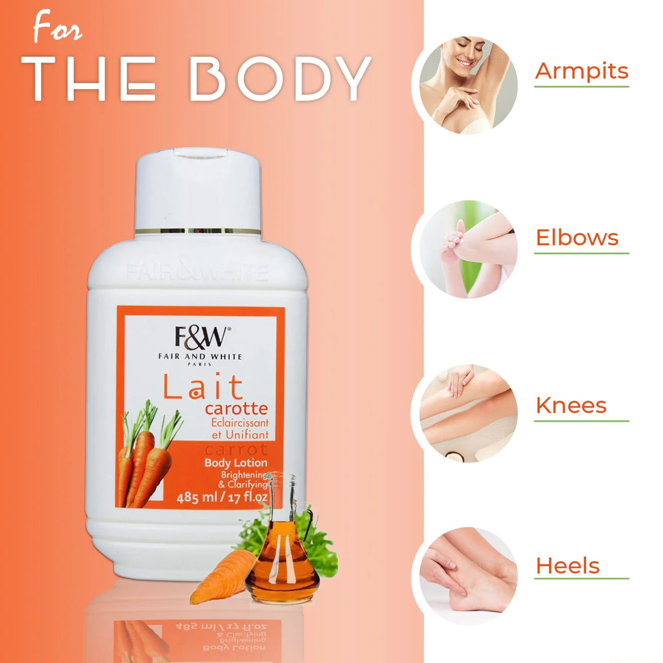 Fair and White Original Carrot Moisturizing Lotion 500ml / 16.90 fl oz