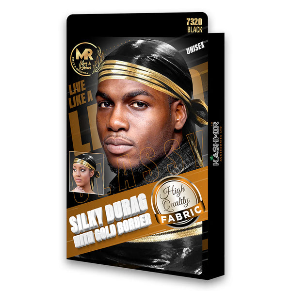 Classy Silky Durag with Gold Border - 7320