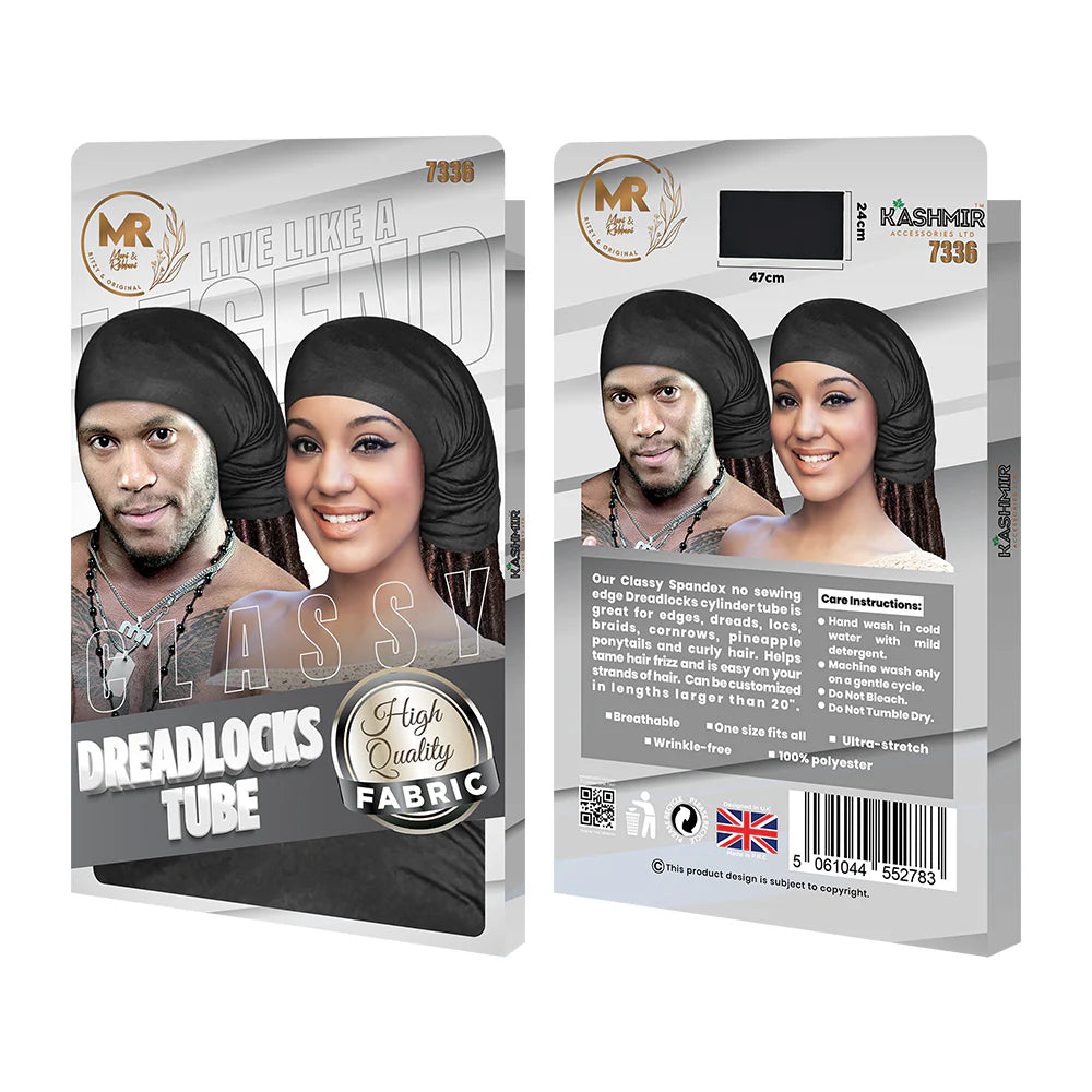 Classy Dreadlocks Tube - Stretchy & Breathable Hair Wrap for Locs, Braids & Twists (7336)