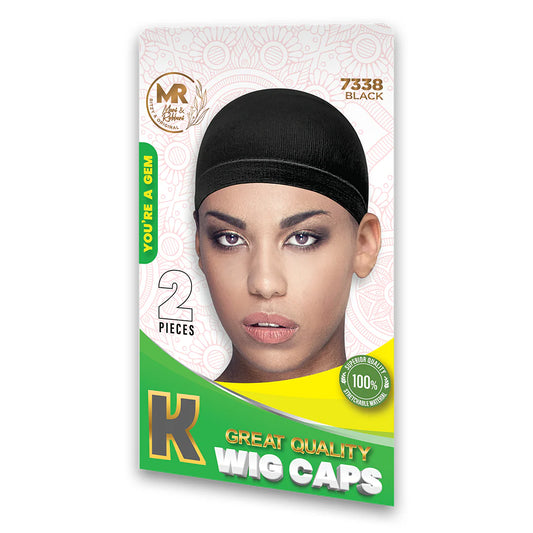 Wig Caps 2 Pieces | Black | Comfortable Wig Caps for Seamless Wig Wear and Hair Protection - 7338