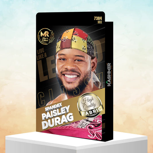 Classy Spandex Paisley Durag High Quality Fabric Mix - 7384