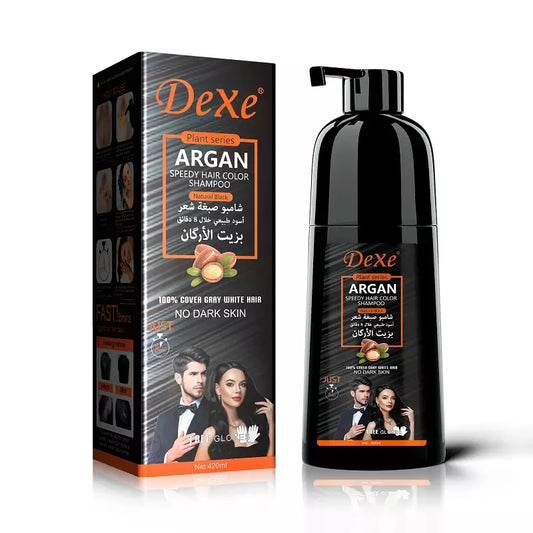 Dexe Hair Colour Shampoo Natural Black (Argan) 420ml