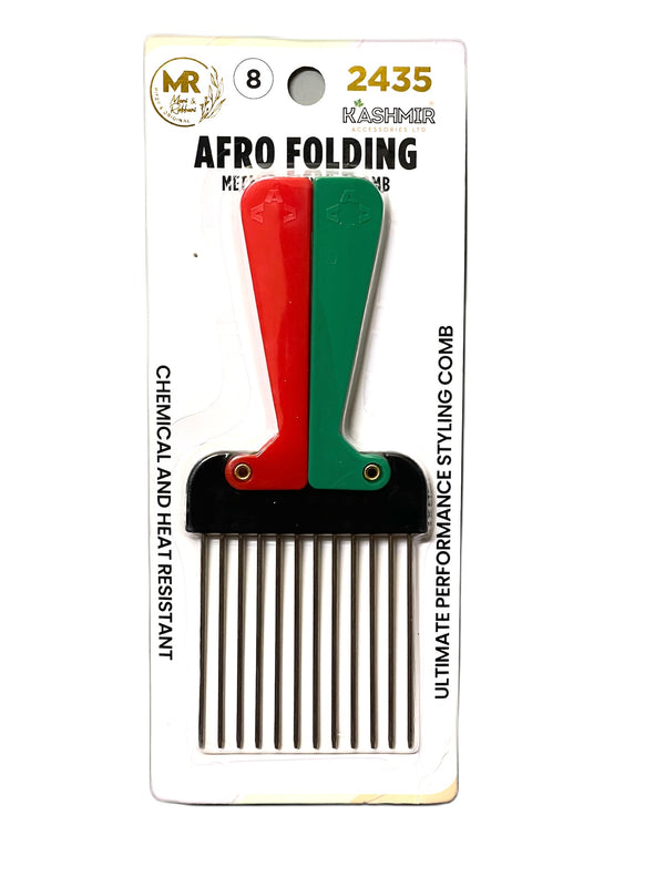 Afro Metal Folding Comb - 2435