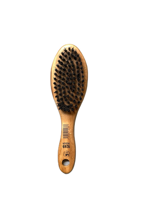 Pear Wood Grooming Brush With Synthetic Boar Bristles For Hair Styling & Daily Use - 9249