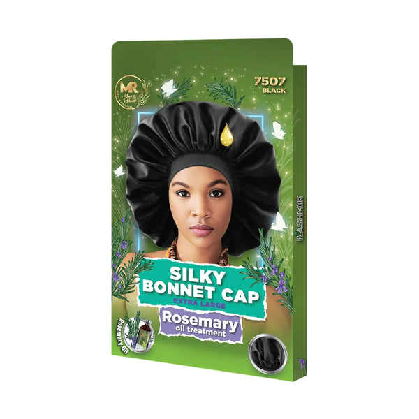 Rosemary Oil Infused Satin Bonnet Cap 7507