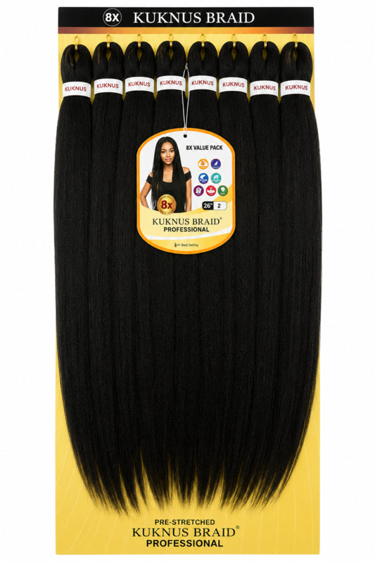 Professional Pre-Stretched Braiding Hair 26” 8X