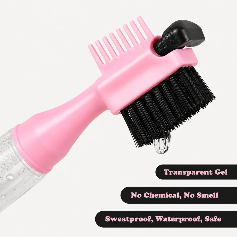 Edge Control Hair Gel With Edge Brush – 10ml + 20ml Refill Baby Hair Edge Tamer | Anti-Frizz Strong Hold For Smooth Edges & Natural Finish (Portable Pocket Size) 5320
