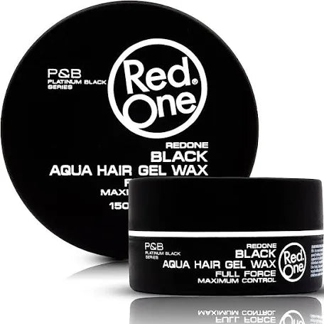 Red One Maximum Control Aqua Hair Wax Pomade Black 150 ml