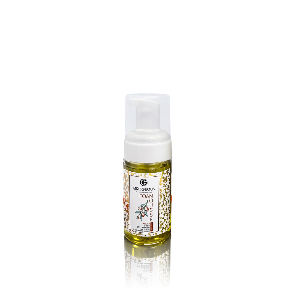 GROGEOUS ARGAN SHINING HAIR FOAM LIGHTWEIGHT - SHINE & STRENGTH BOOST
