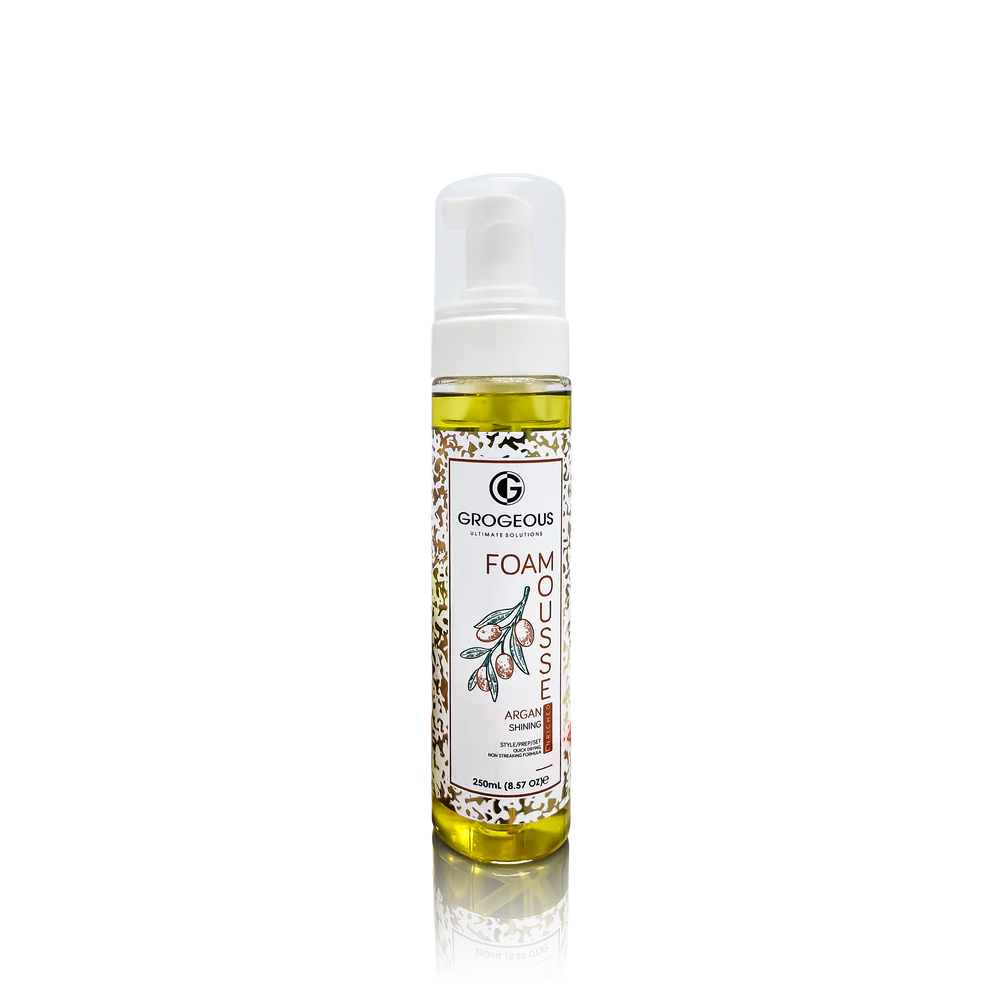 GROGEOUS ARGAN SHINING HAIR FOAM LIGHTWEIGHT - SHINE & STRENGTH BOOST