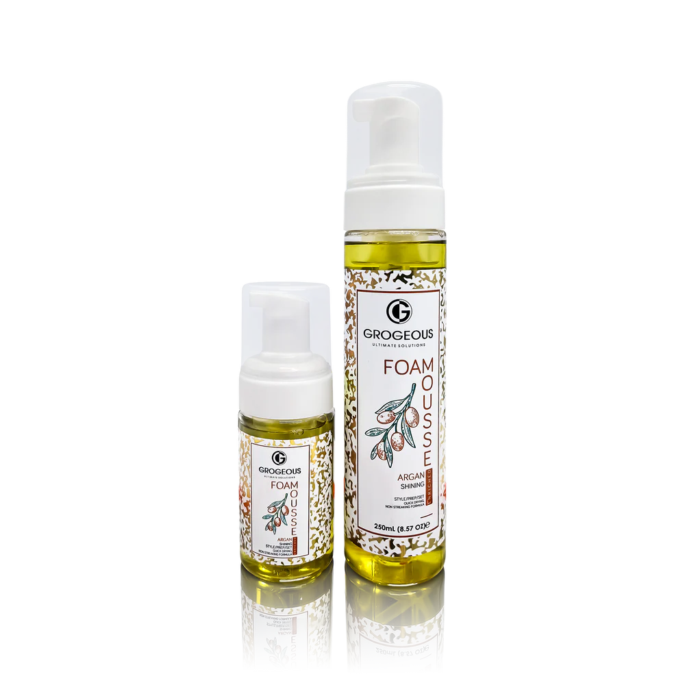 GROGEOUS ARGAN SHINING HAIR FOAM LIGHTWEIGHT - SHINE & STRENGTH BOOST
