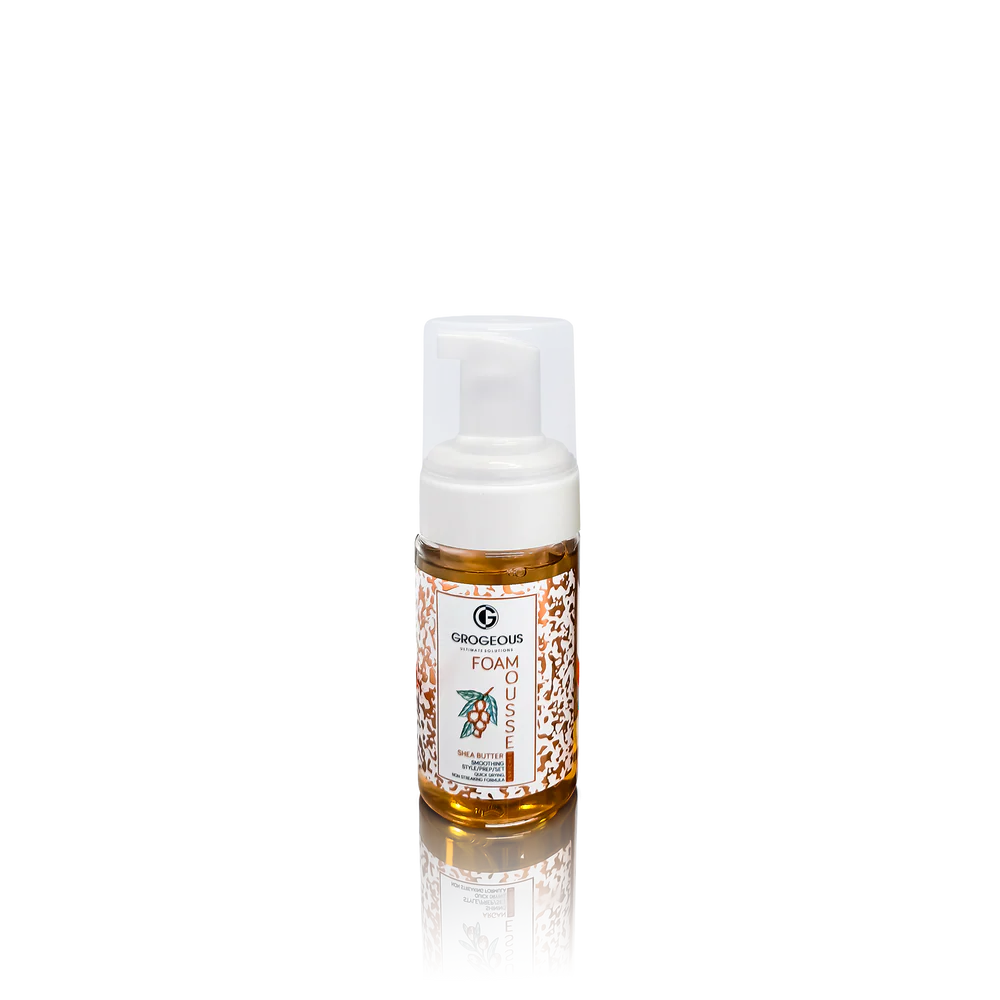 GROGEOUS SHEA BUTTER SMOOTHING HAIR FOAM -FRIZZ CONTROL & SOFT DEFINITION