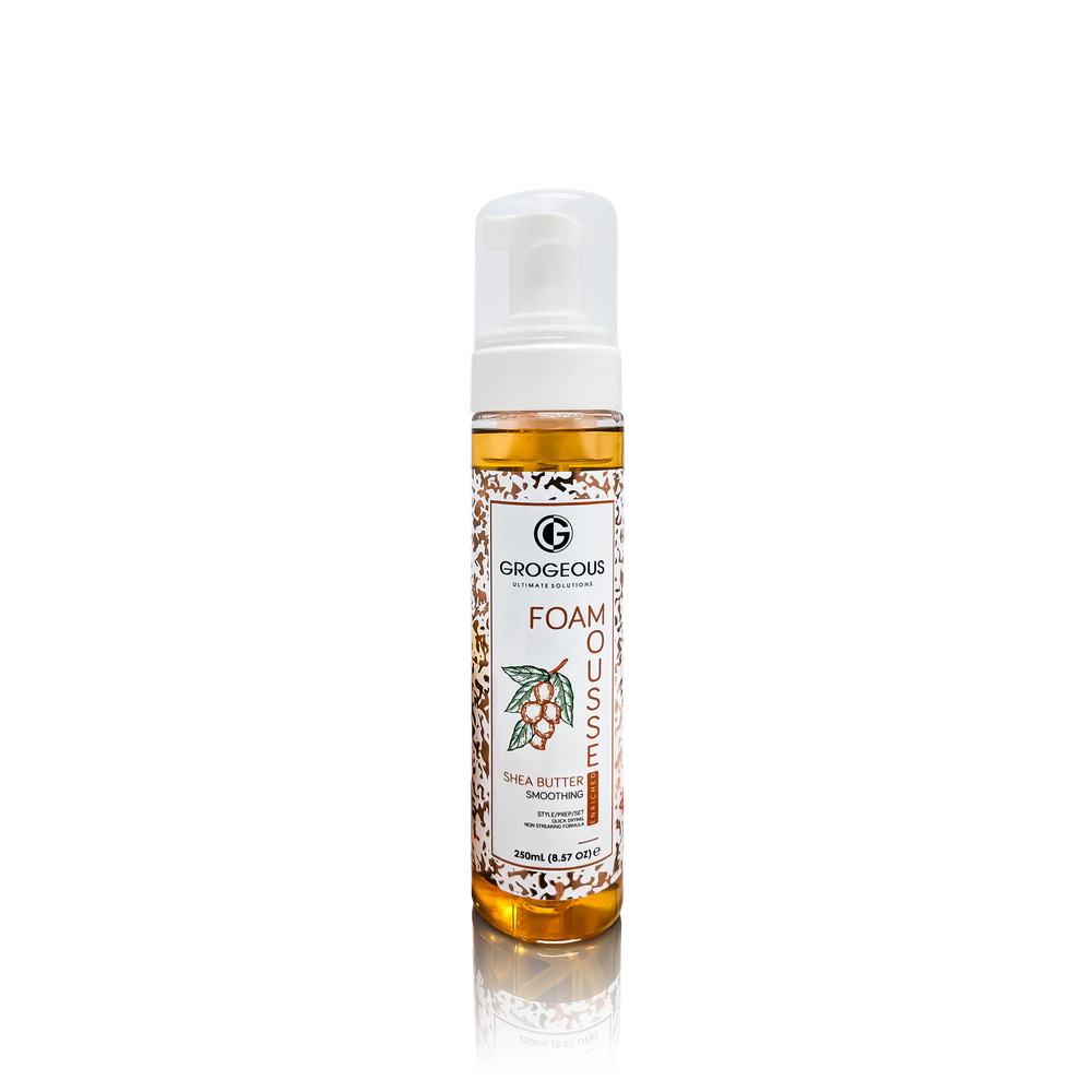 GROGEOUS SHEA BUTTER SMOOTHING HAIR FOAM -FRIZZ CONTROL & SOFT DEFINITION