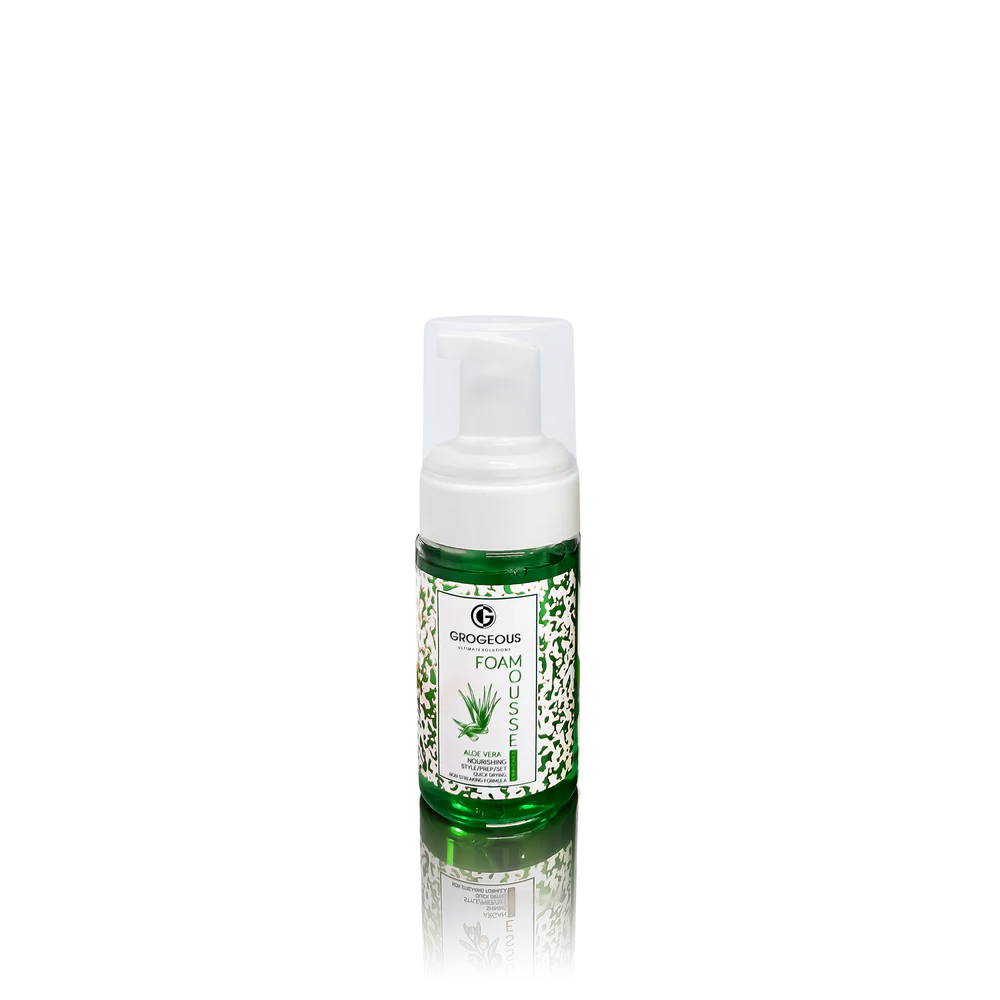 GROGEOUS ALOE VERA NOURISHING HAIR FOAM MOUSSE -HYDRATING & STRENGTHENING CARE