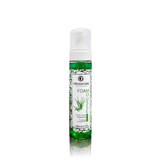 GROGEOUS ALOE VERA NOURISHING HAIR FOAM MOUSSE -HYDRATING & STRENGTHENING CARE