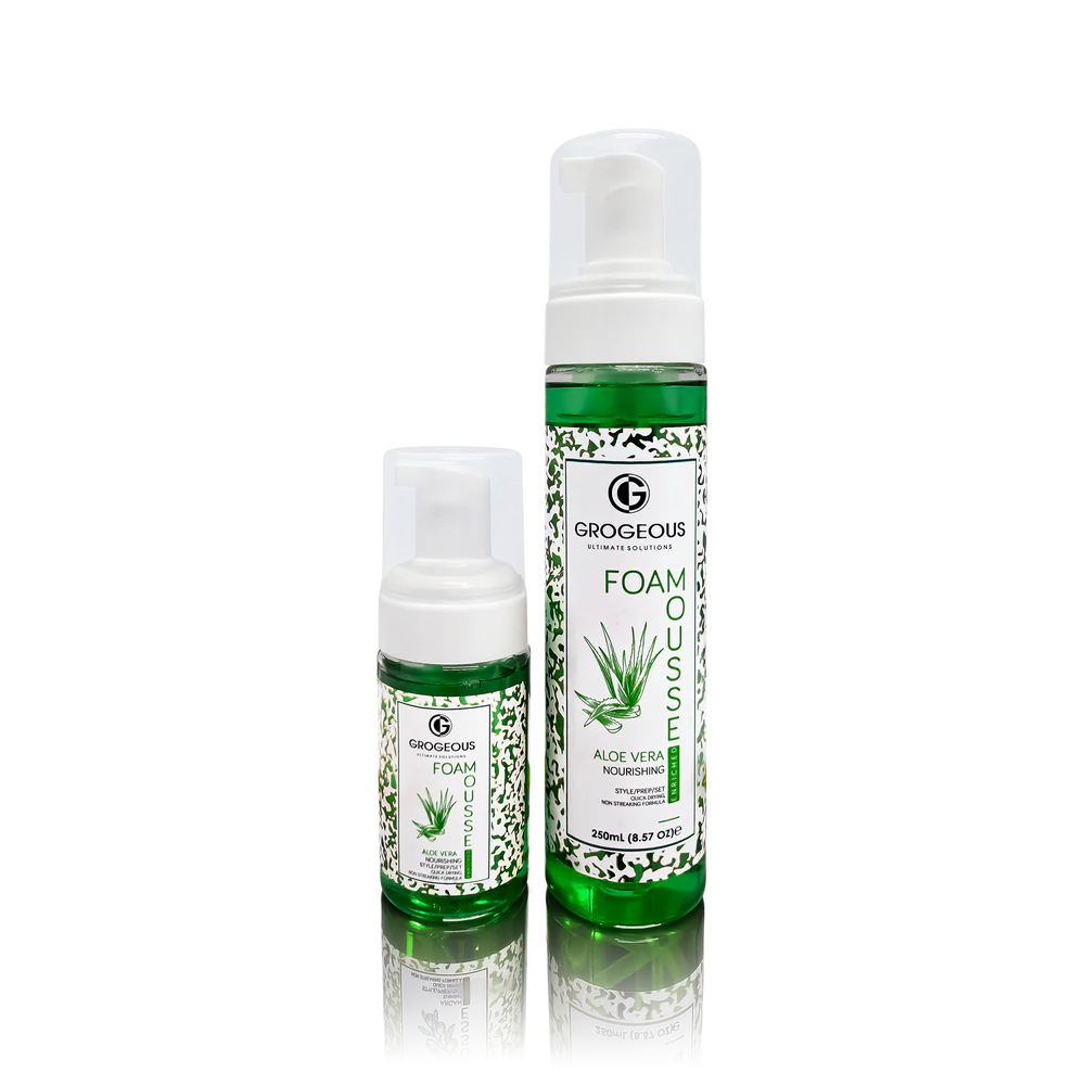 GROGEOUS ALOE VERA NOURISHING HAIR FOAM MOUSSE -HYDRATING & STRENGTHENING CARE