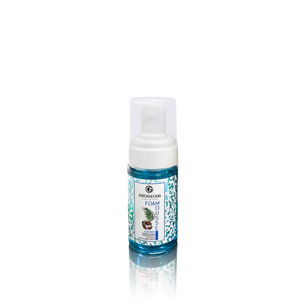 GROGEOUS COCONUT STRENGTHENING HAIR FOAM MOUSSE DEEP MOISTURE & -SHINE