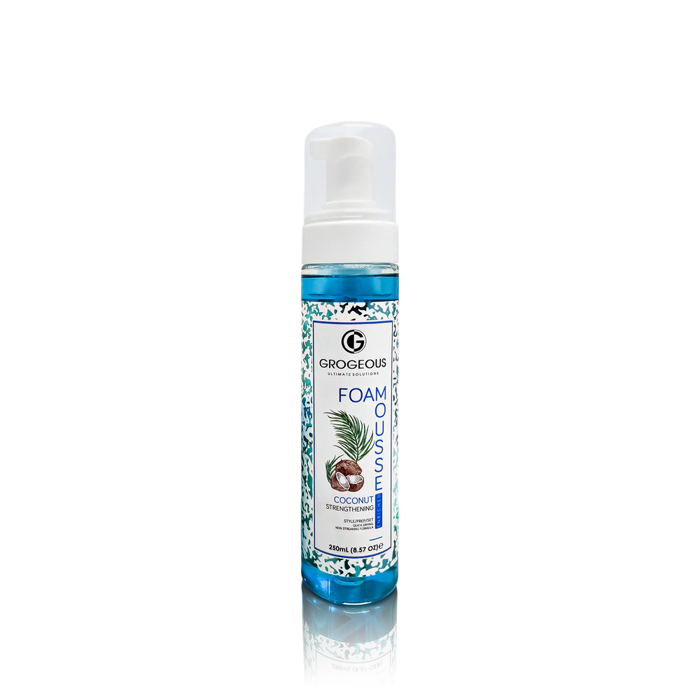 GROGEOUS COCONUT STRENGTHENING HAIR FOAM MOUSSE DEEP MOISTURE & -SHINE