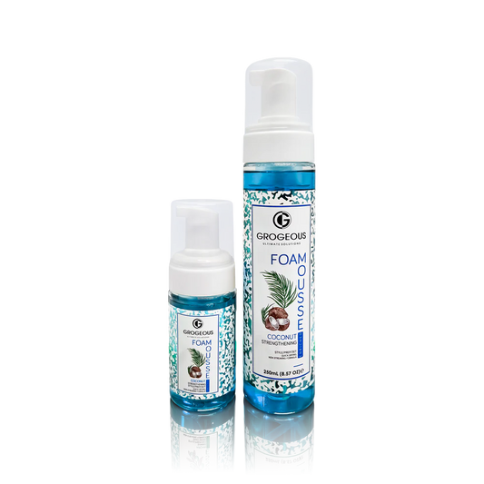 GROGEOUS COCONUT STRENGTHENING HAIR FOAM MOUSSE DEEP MOISTURE & -SHINE