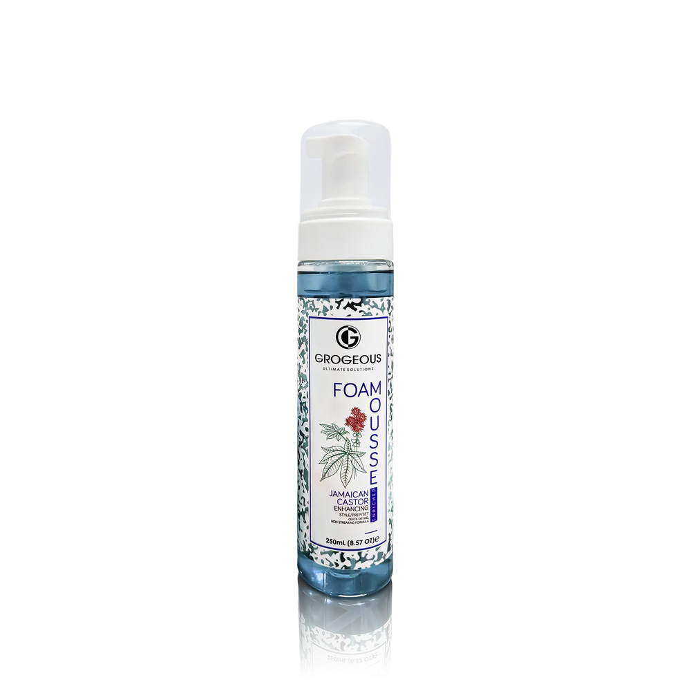 GROGEOUS JAMAICAN CASTOR ENHANCING HAIR FOAM MOUSSE BOOST -STRENGTH & SHINE