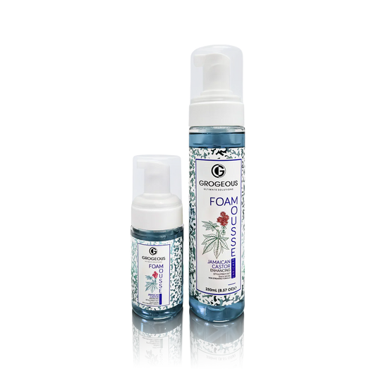 GROGEOUS JAMAICAN CASTOR ENHANCING HAIR FOAM MOUSSE BOOST -STRENGTH & SHINE