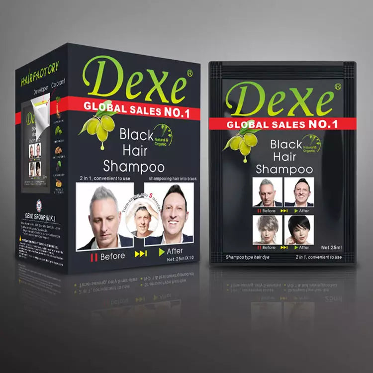 Dexe Black Hair Shampoo 10 PCS Sachet