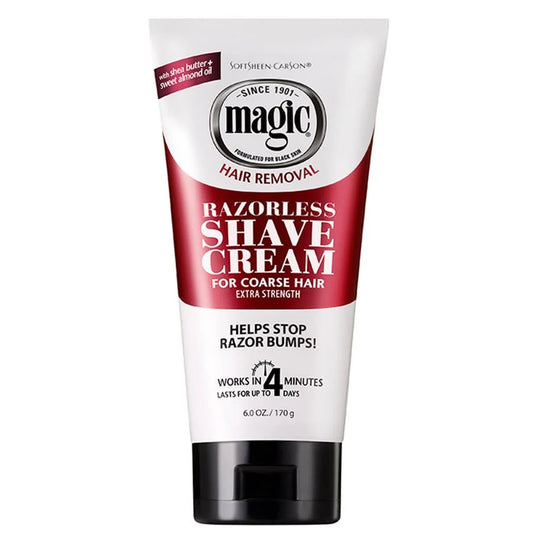 Magic Razorless Cream Shave - Extra Strength Shaving Cream, 6 oz.
